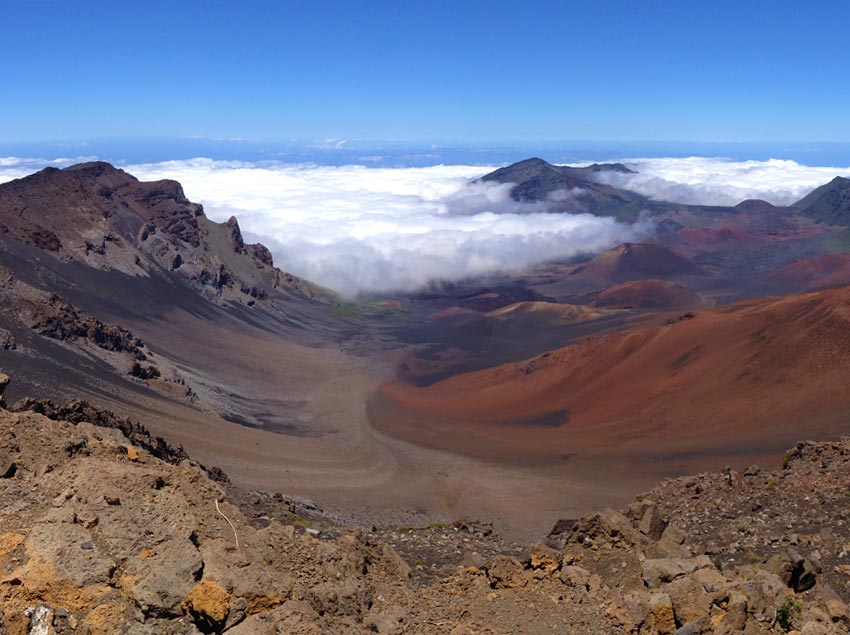 Summit viewpoint after the drive to Haleakala Volcano