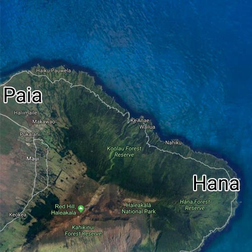 Paia road to Hana on Maui